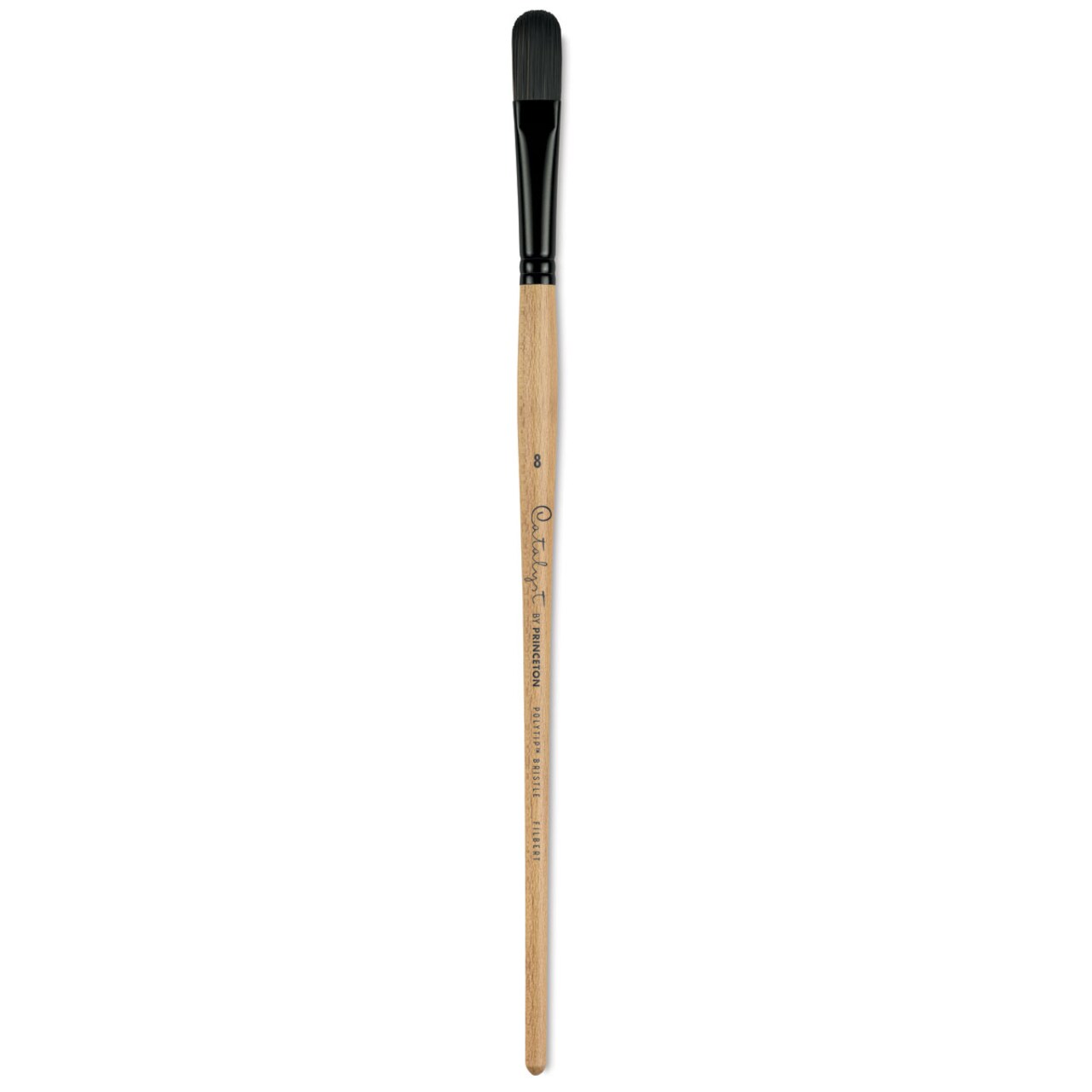 Princeton Catalyst Polytip Bristle Brush - Filbert, Long Handle, Size 8